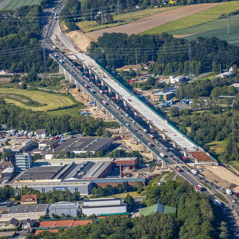 Lennetalbrücke Querverschubg Lennetalbrücke